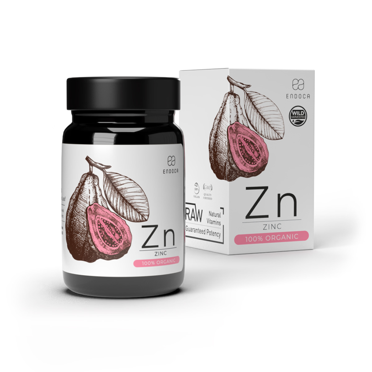 Zinc Organic Endoca capsule cu extract organic de frunza de guava, 60 capsule