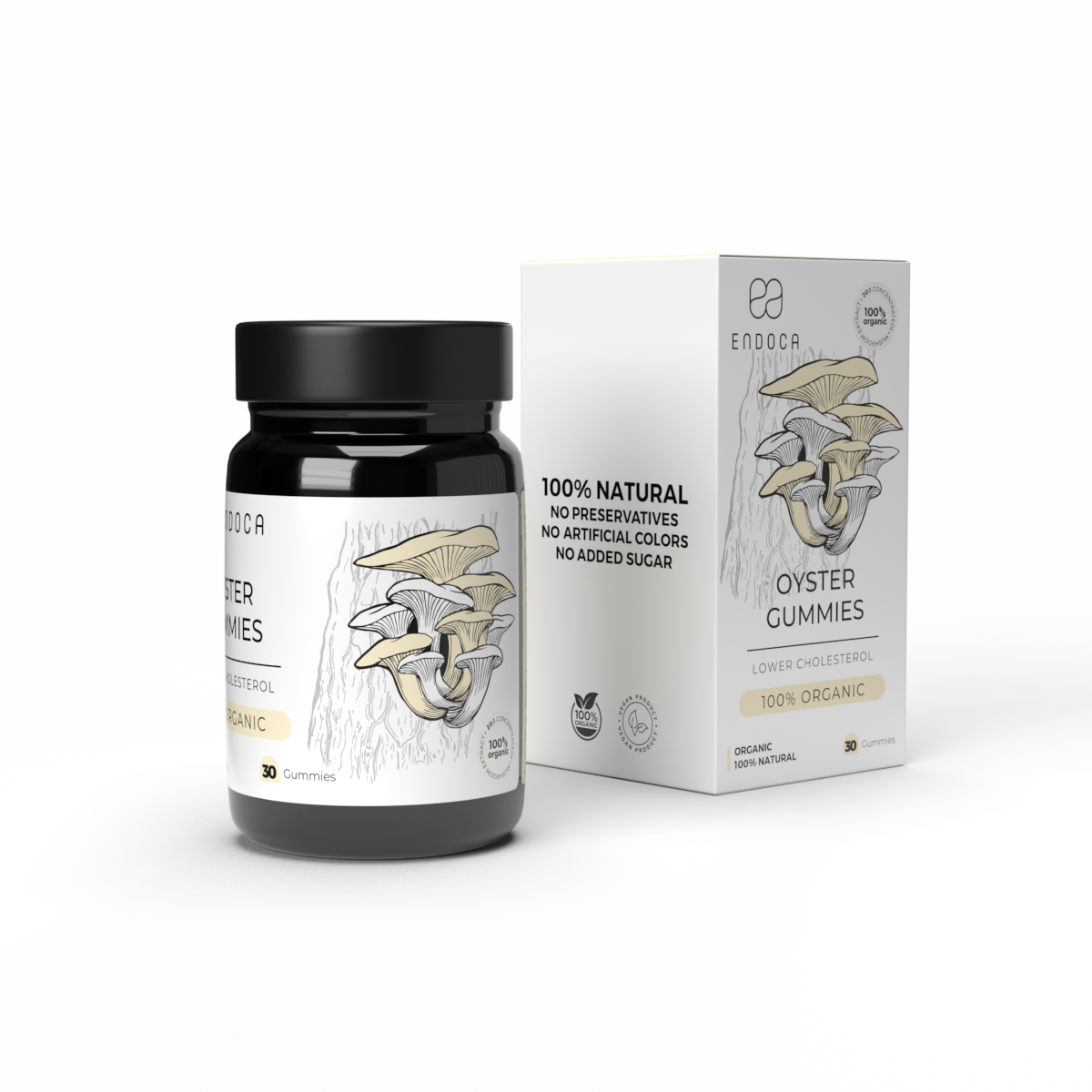 Jeleuri Ciupercă Stridii Endoca – Oyster Gummies cu Pleurotus ostreatus organic, 30 buc - imagine 4