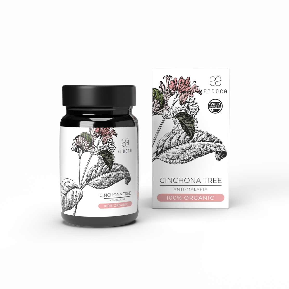 Capsule Quina Endoca cu scoarță organică de Cinchona, 30 capsule