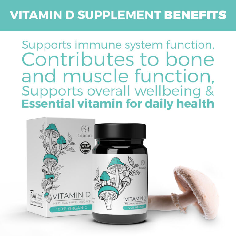 Vitamina D Organică Endoca – capsule din Agaricus bisporus, 60 capsule - imagine 2