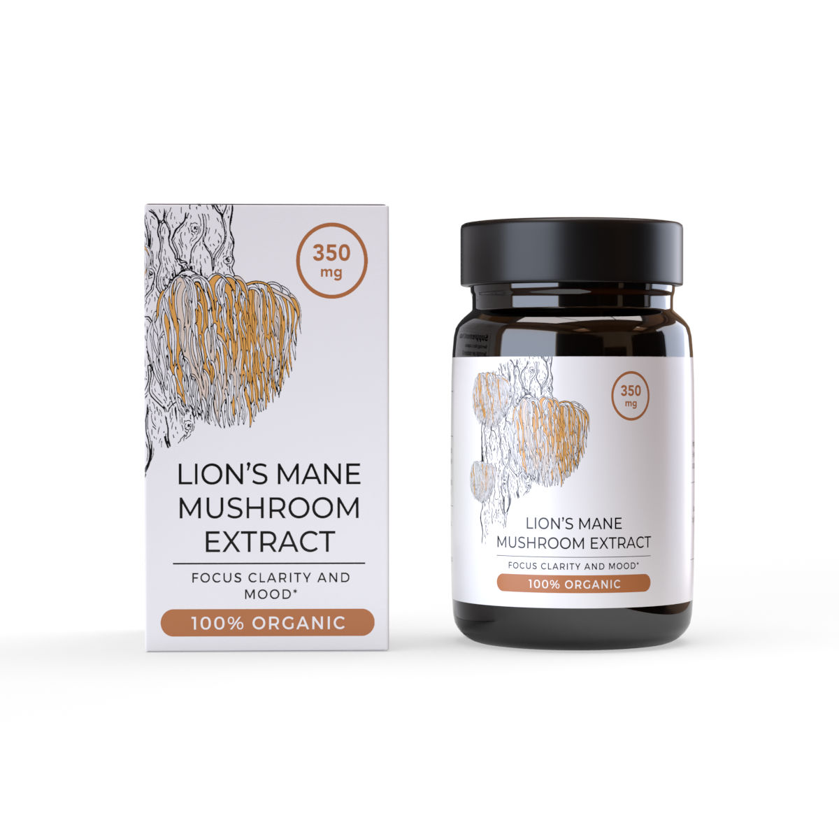 Lion's Mane Endoca – extract organic de Hericium erinaceus, 30 buc