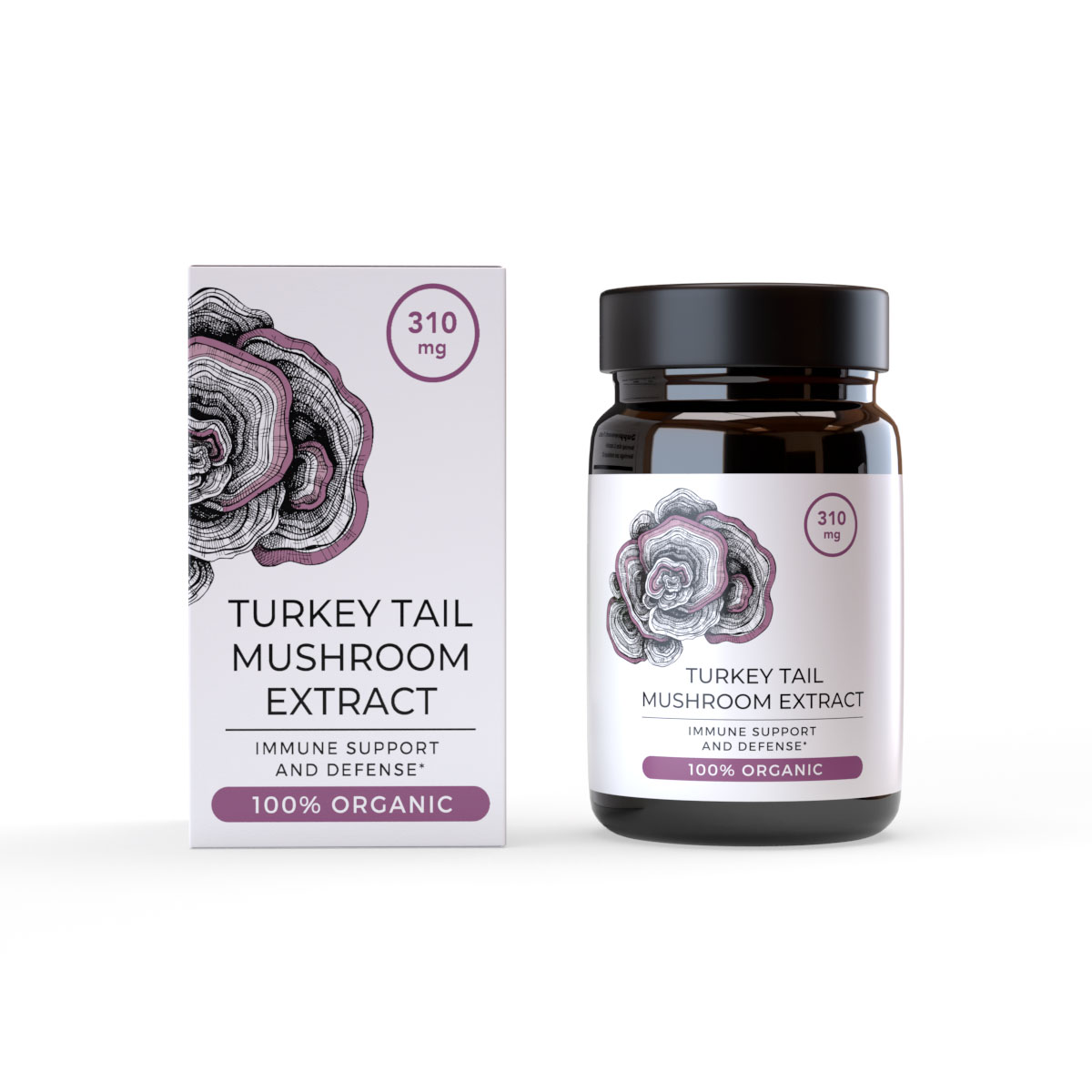 Turkey Tail Endoca – extract organic de Trametes versicolor, 30 buc