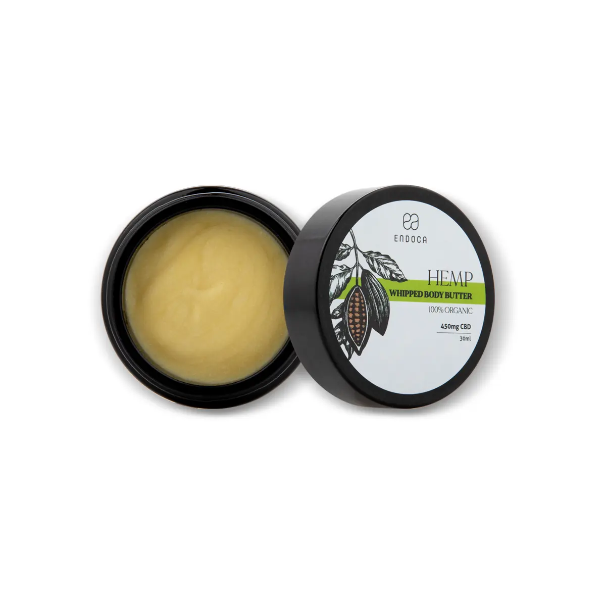 Unt de corp natural cu extract de cânepă Endoca pentru față și corp