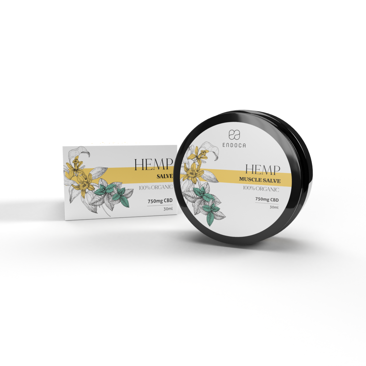 Unguent natural cu mentă și extract de cânepă Endoca 30 ml