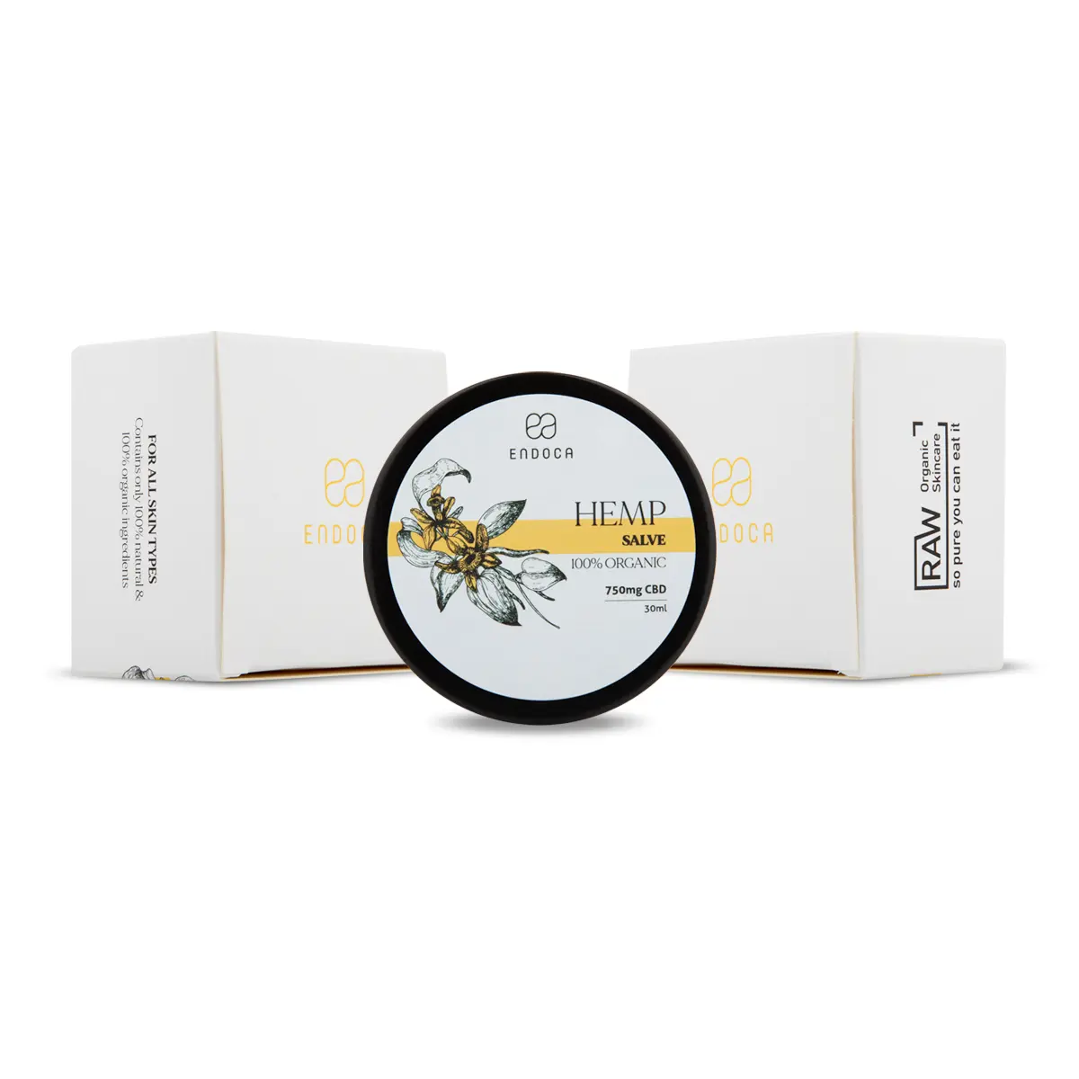 Unguent natural cu extract de cânepă Endoca – pentru față și corp - imagine 2